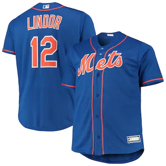 mens francisco lindor royal new york mets big and tall repl